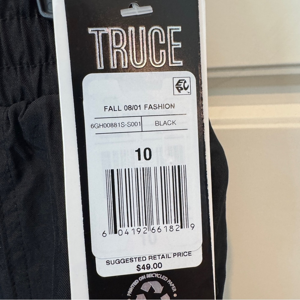 Kids Black Cargo Pants Truce Size 10 NWT - Picture 4 of 5